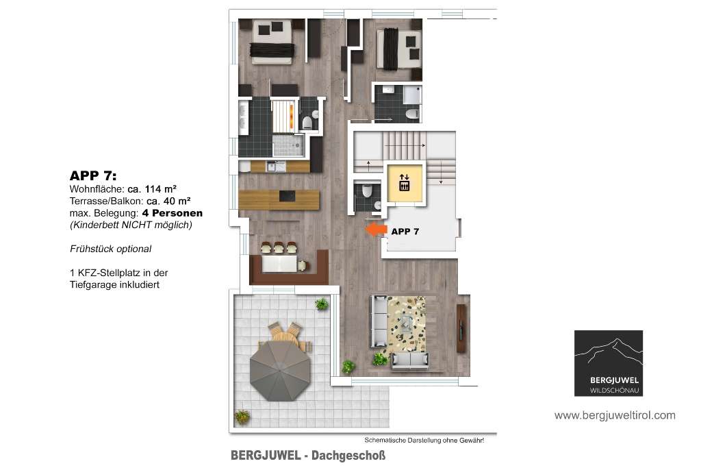 8 Bergjuwel Appartements Top7 Grundriss 8 Bergjuwel Appartements Top7 Grundriss